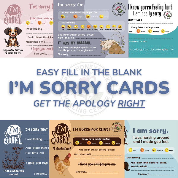 Easy Apology Cards for kids or adults who struggle with saying i'm sorry.
