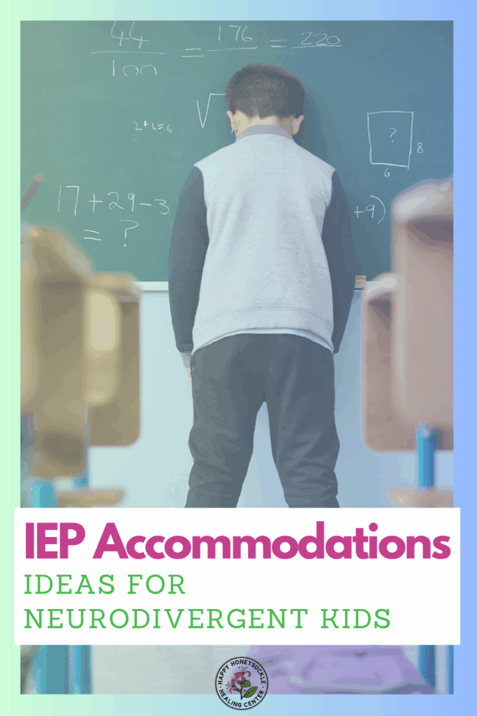 IEP Accommodations: Ideas for Neurodivergent Kids.
Photo: Child with his head against the blackboard in frustration, trying to solve a math problem.
Discover helpful IEP accommodations for neurodivergent kids with ADHD and autism to support learning, focus, communication, and emotional regulation.